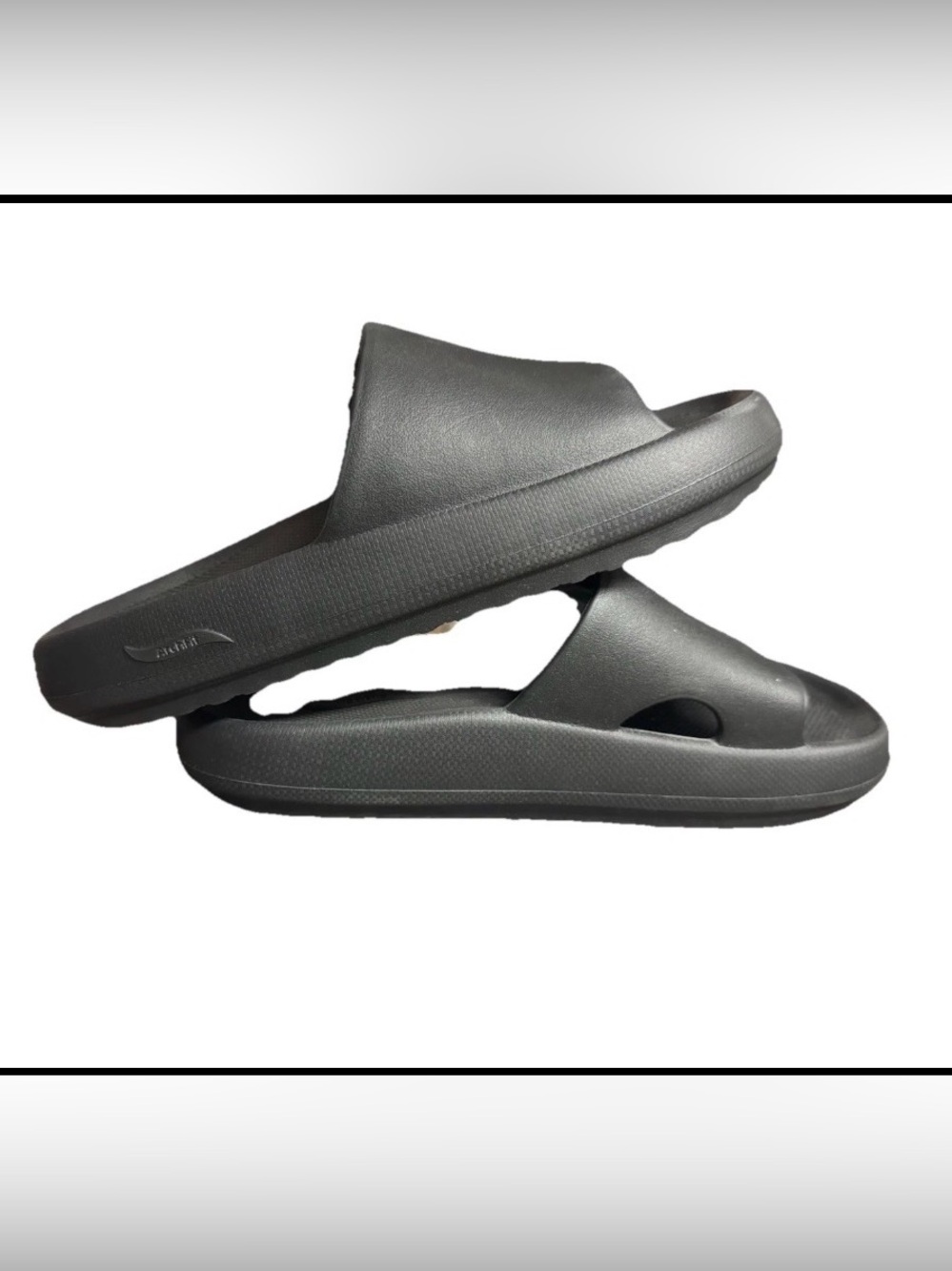 Men's Grey Slide Sandals - Comfort Foam Swim & Shower Slides